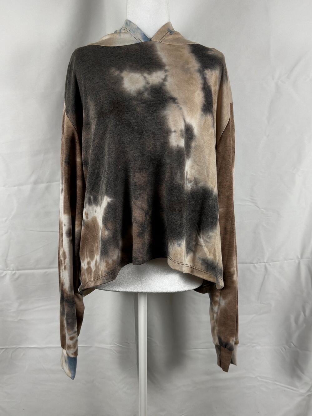 Azules Tie Dye Long Sleeve Hoodie – NWOT Size 3X Fall, Layering